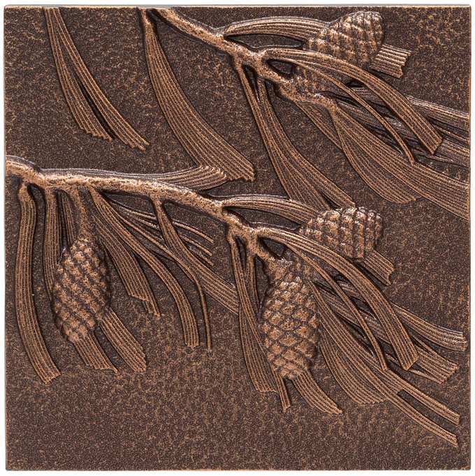 Pinecone 8 inch X 8 inch Indoor Outdoor Wall Decor